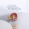 Whimsical Heart Egg Noodles Brooch Adorable Pink Alloy Badge For Style Personal