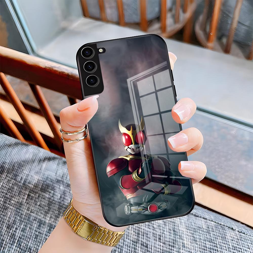 M-Masked Kamen Rider Phone Case For Samsung A25 A13 A33 5G A54 A36 A35 A56 A52 A14 Shockproof Glass Cover