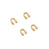 18K Gold Plated Horseshoe Buckle U-Shaped Cord Protectors for Bracelets & Necklaces – 50 Pieces for Handmade Jewelry