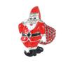 Personality Pretty Santa Claus Crystal Brooches 3D Gold Silver Colors Father Christmas Lapel Pins Xmas Gift