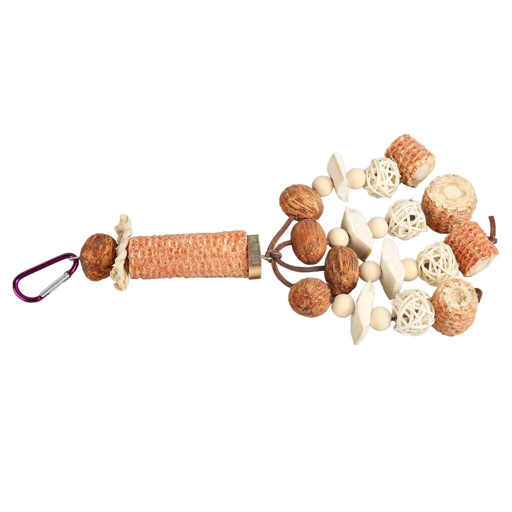 Parrot Corn Cob Chew Toys Cuttlefish Bone Boredom Relief Parrot Chewing Toy for Parrots Cockatiel Budgerigar Rattan