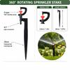 20PCS Wide Coverage Rotating Sprinkler Nozzle Plastic Micro Spray Head  Flower Bed Irrigation