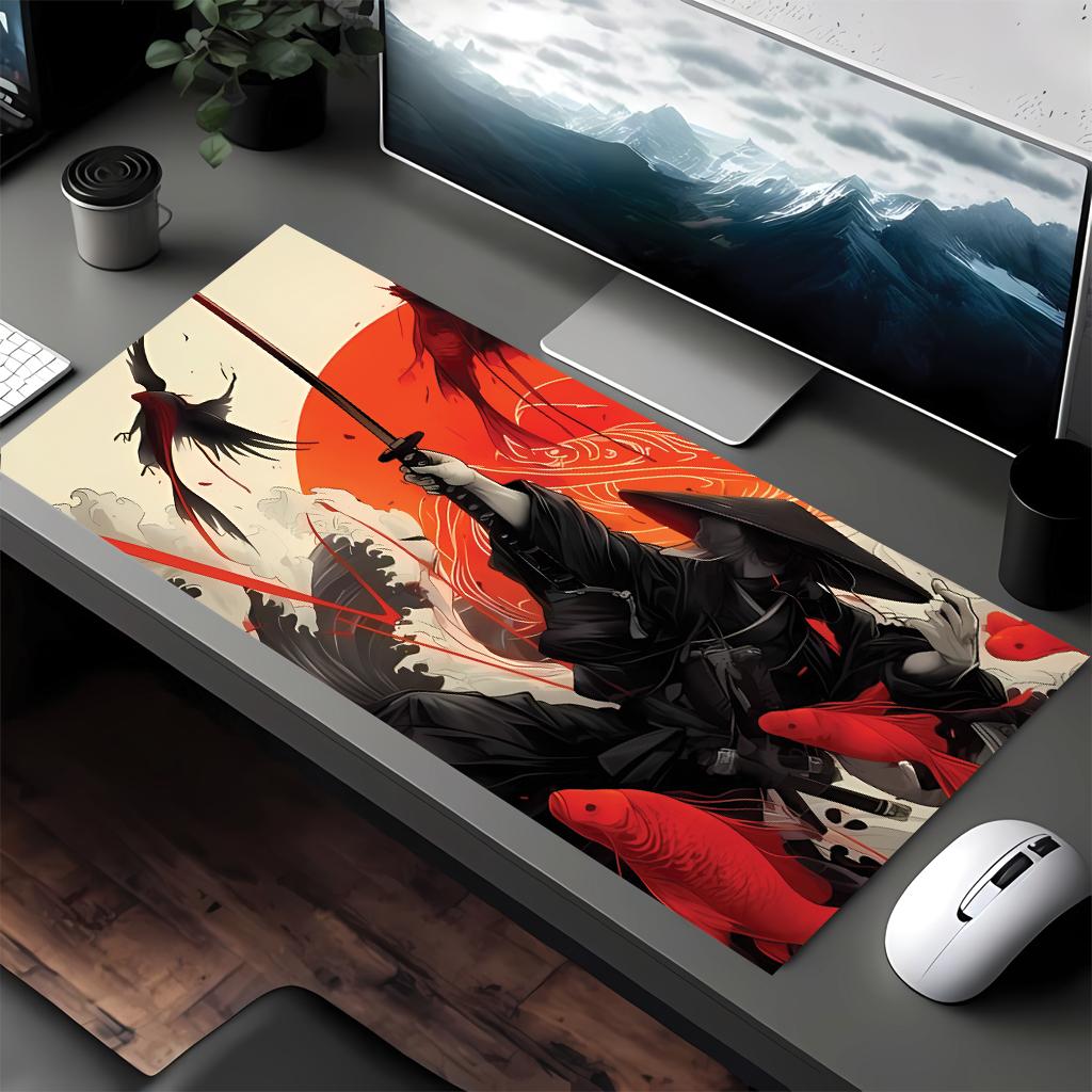 Super beautiful Japanese style Mouse pad large Mouse pad Samurai Mouse pad DESMAT full size model