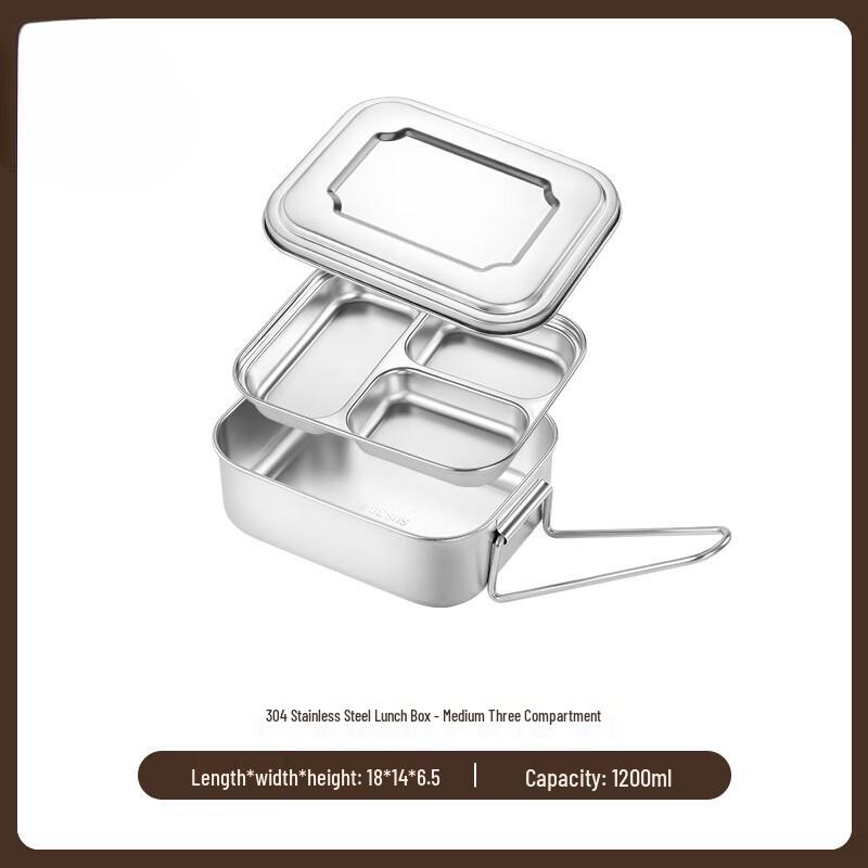 304 Stainless Steel 2-Layer Lunch Box