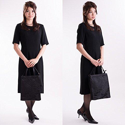 Vertikale Rose, formelle Untertasche, Jacquard, A4, kompatibel mit Zwickel, für Glückwünsche und Beileidsbekundungen, schwarze formelle Tasche für Prüfungen, hergestellt in