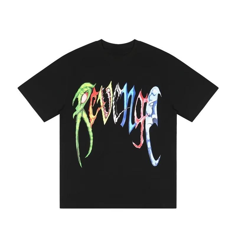 Gothic Font TShirt D Metal Effect Graphic Tee Black Streetwear Bold Letter Print Tops for Unisex Women Casual Unisex Clothing