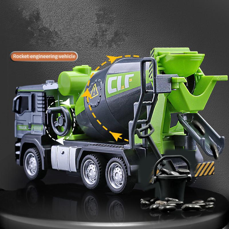 1/50 Alloy Pull Back Tippbil Engineering Billeksaker, Simuleringsblandare Billeksaker, Originalförpackningspresenter