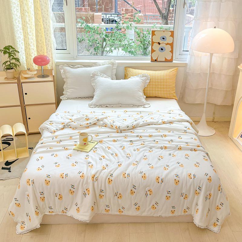 Class A Cotton Summer Quilt for Mother & Baby - Washable, Cool, Suitable for Children & Dorm Rooms