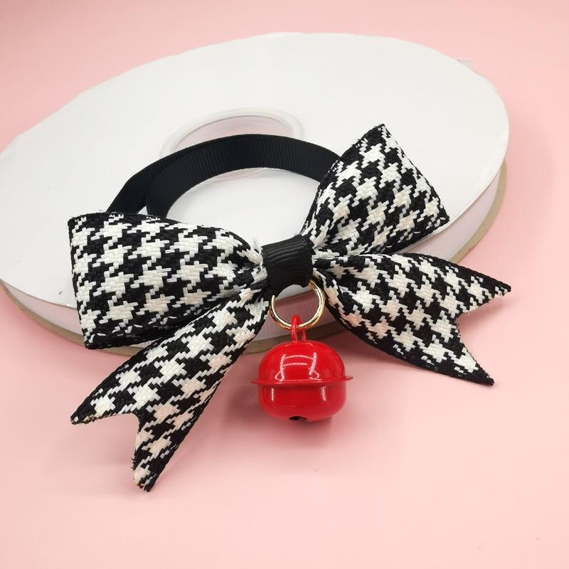 Cat dog Christmas bow tie, scarf bow tie New Year's jewelry shooting props Muppet blue and white teddy bear