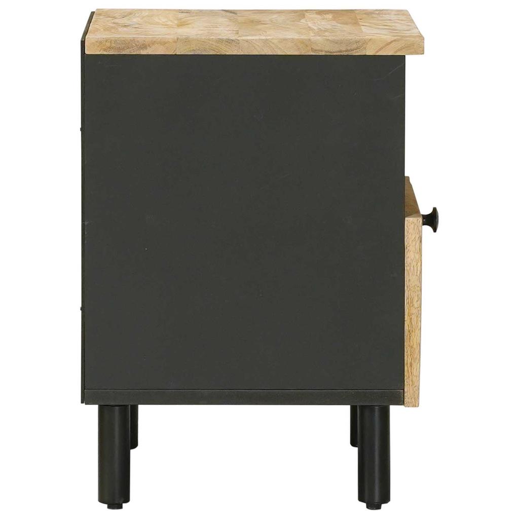 Nightstand 2 Pcs. Natural 40 x 33 x 46 cm Solid Mango Wood