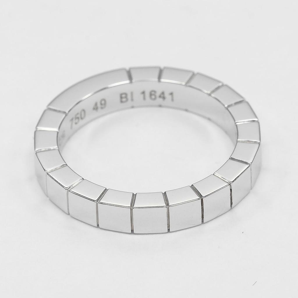 CARTIER Lanieres Ring K18 white gold #4.9(US Size) 5.84g Women Used