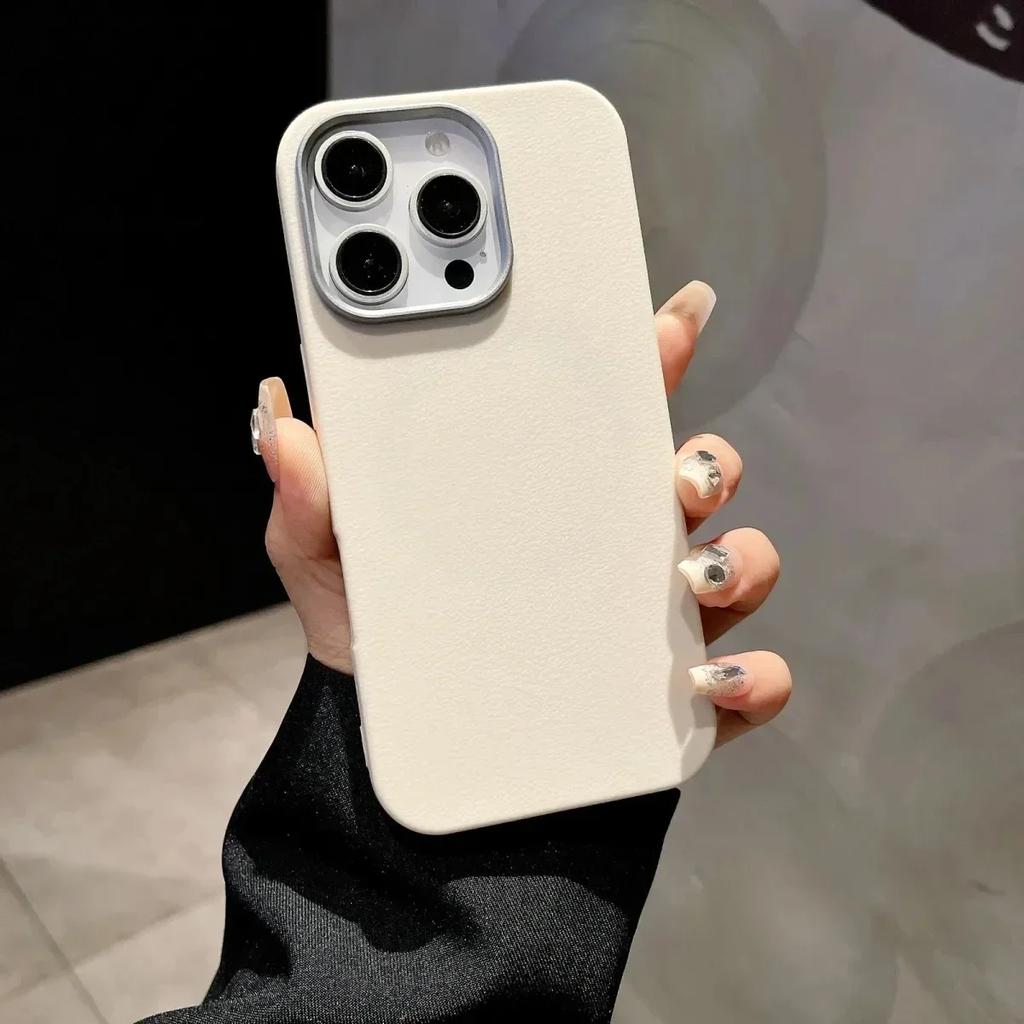 Luxury Matte Leather Phone Case For Samsung Galaxy A55 A14 A15 A16 A34 A35 A52 A53 A54 S25 S24 S23 S22 Ultra Plus S21 FE Cover