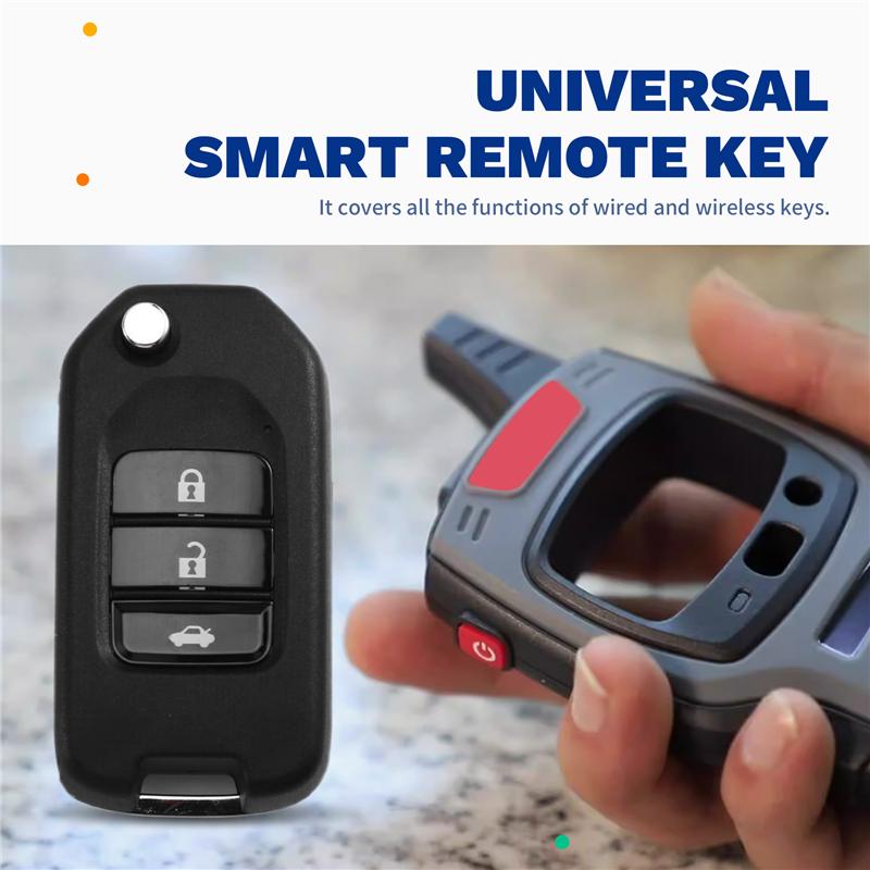 For VVDI Key Tool Compatible For Xhorse XKHO00EN Universal Wire Remote Key Fob Flip 3 Button For Honda Type