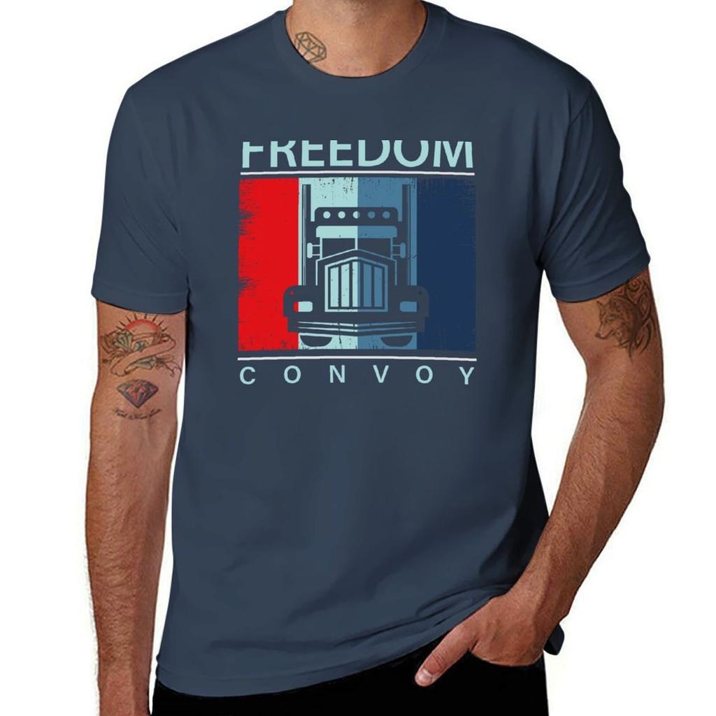Freedom Convoy Canada 2022 Tshirt Basic Casual Short Sleeve Cotton Shirt