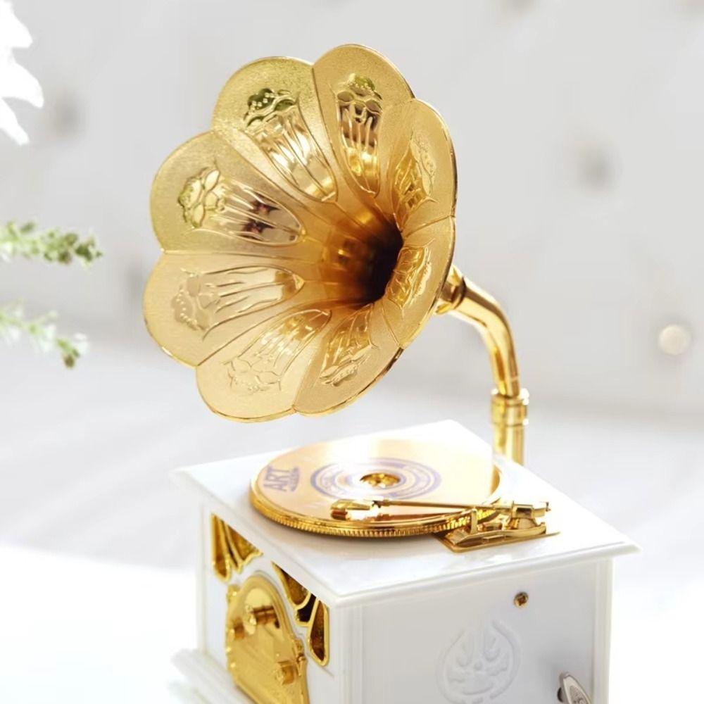 Gramophone Model Gramophone Model Music Box Retro Gramophone Drawer Music Box Desktop Ornaments