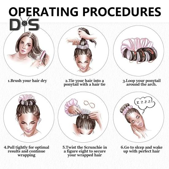 Ženy bez tepla, kulma na vlasy, přes noc, s kulmou na vlasy, měkký popruh na vlasy, dlouhé, střední, kudrlinky na vlasy, stylingový nástroj