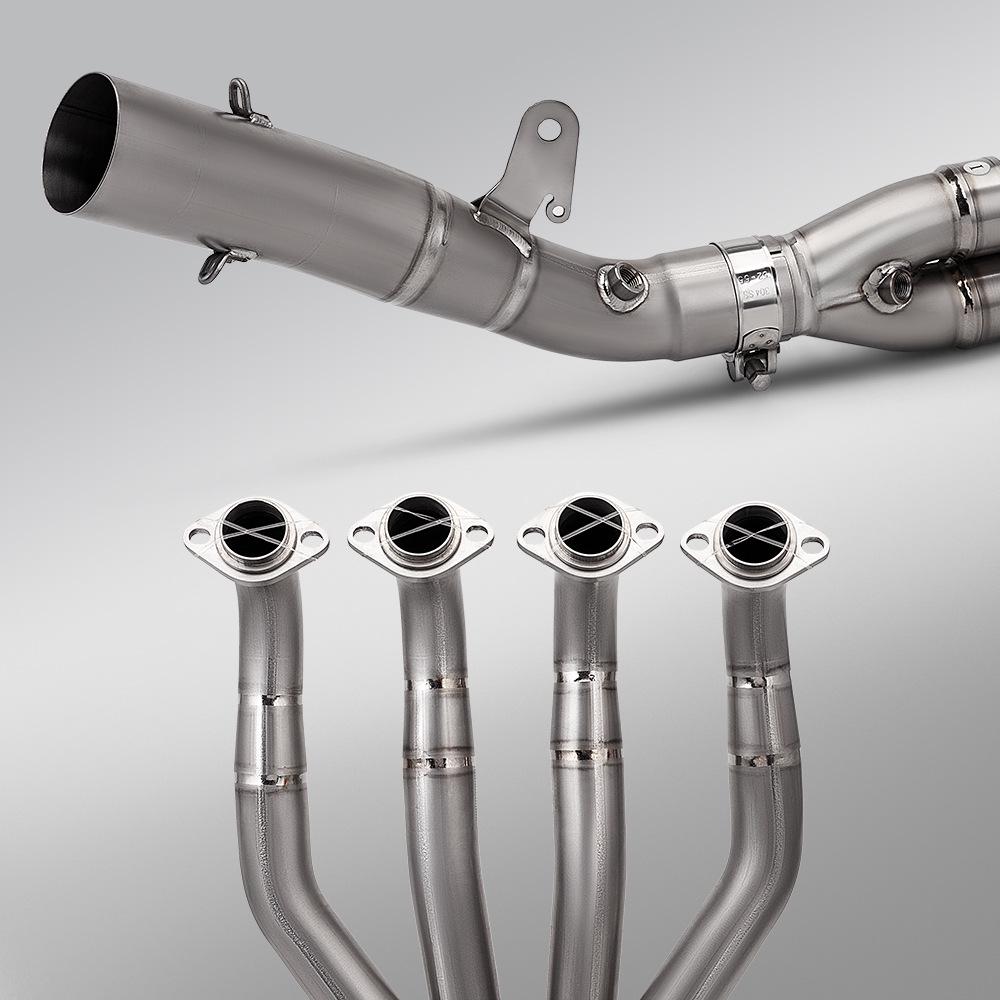 ZX6R Titanium Alloy Full Exhaust System: Front & Tail Sections for Moped Modification