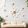 Wooden Flower Wall Decoration Rustic Wood Art Sign Bohemia Flower Wall Hanging Set Rustic Wooden Floral Art Decor for Home