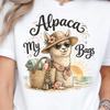 Alpaca My Bags Grafisch T-shirt | Vakantie Strand Alpaca T-shirt en kinder t-shirt