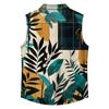 Men's Workwear Lapel Button-Down Vest Shirt - Lightweight Sleeveless Top