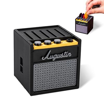 Portable Guitar Pick Holder 3D Printed Plectrum Storage Box With Pick Slot Guitar Capo Tuner Strings Storage Case Display Stands