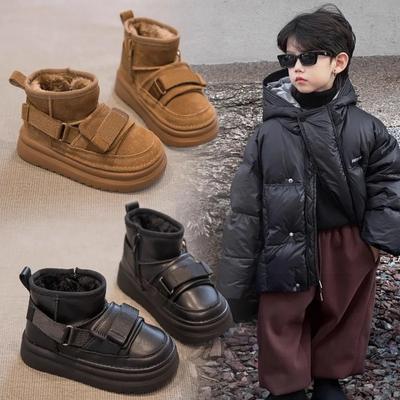 Buty Dziecięce Niemowlęce Zimowe Antypoślizgowe Bawełniane Pluszowe Śniegowce Modne Dziewczęce Miękkie Podeszwy Trampki Botas De Invierno Para Mujer