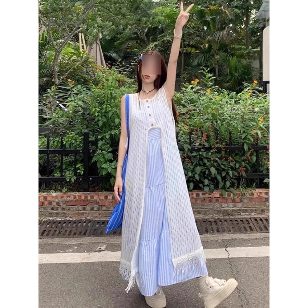 

Chic French Lace Hollow-Out Summer Cover-Up for Women L (recommended for 50-55kg)