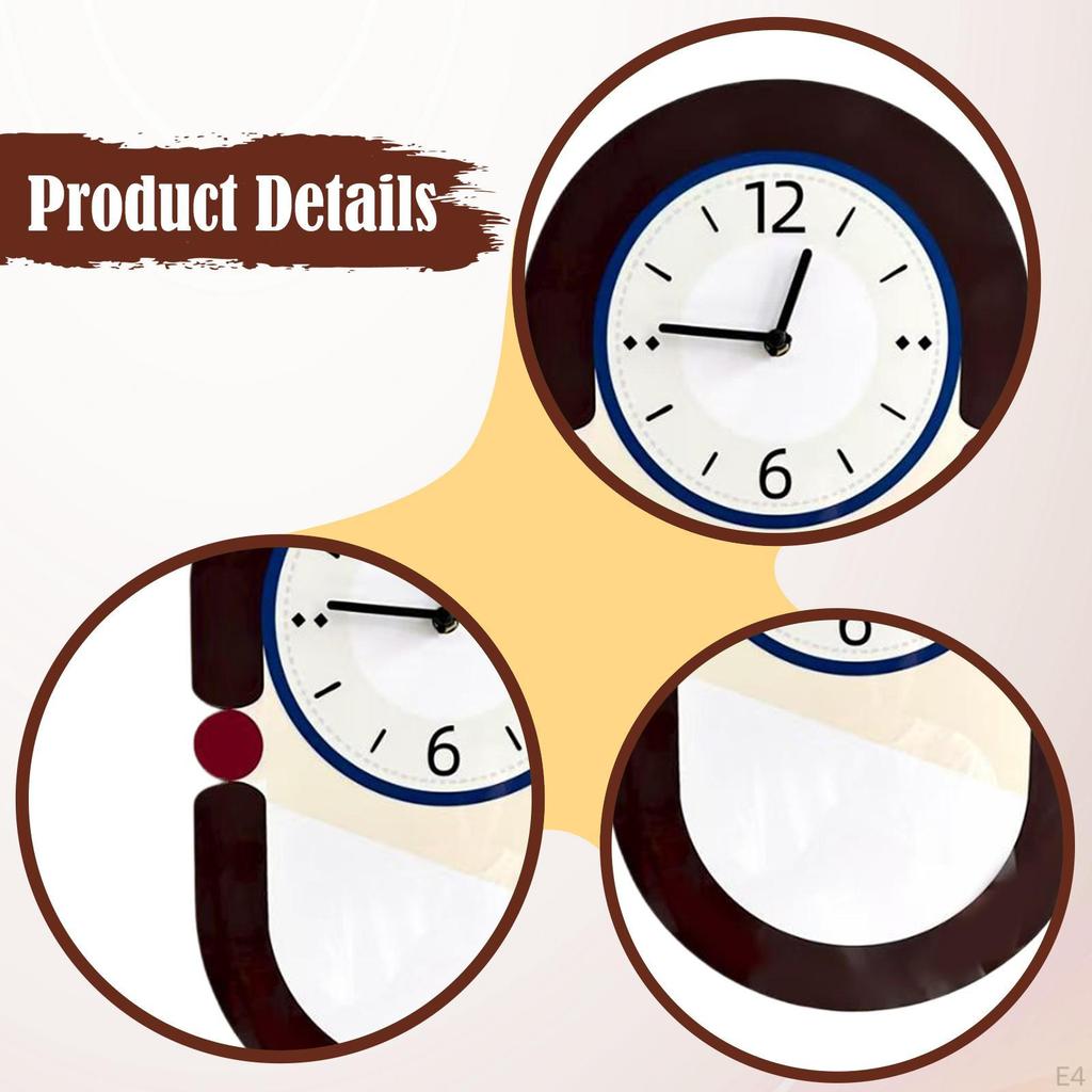 Wall Clock Acrylic Adorable Mute Modern Easy to Install Creative Decorative for Home Kitchen Bedroom