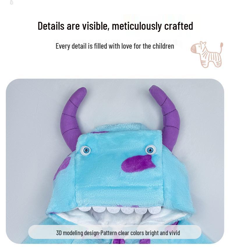 Pijama Onesie Calduroasă din Flanel pentru Bebeluși Nou-Născuți - Toamnă/Primăvară