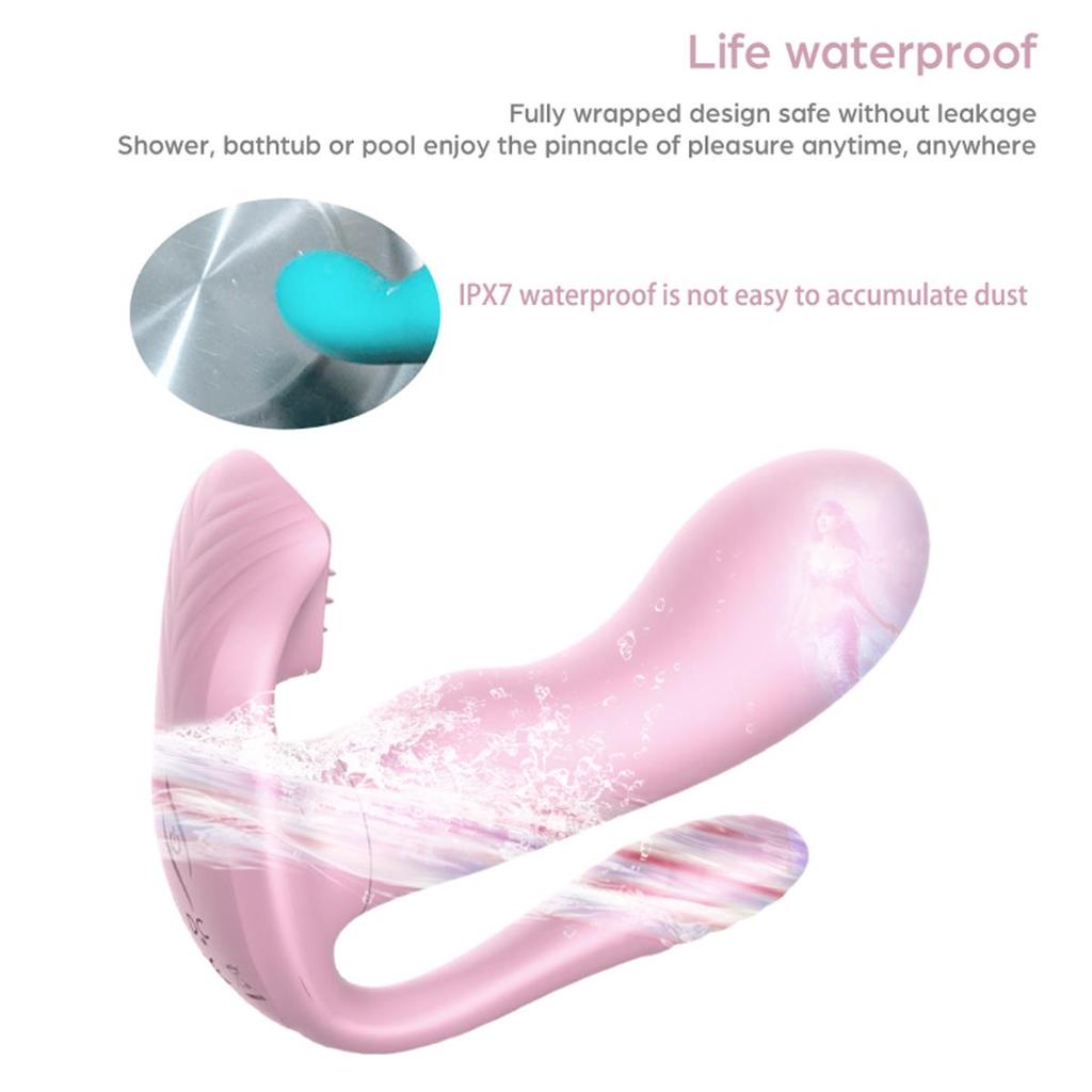 3 I 1 Trådløs truse Vibrator Bærbar Suge G Spot Klitoris Stimulator Oppvarming Vaginal Anal Orgasme Dildo Sexleketøy for kvinner