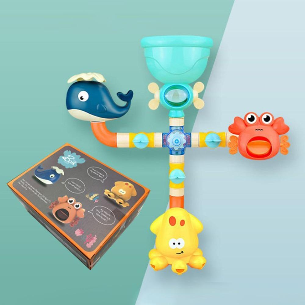 

Spin Water Sprinkler Shower Toys Interactive Game Bath Toys Waterwheel Bath Toys Bathroom Set