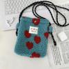 New Plush Dot Crossbody Bags for Women Cute Pink Single Shoulder Crossbody Bag Women Shopping Storage Bag Portable Phe Pouch