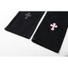 9905 CHROME HEARTS Men's and Women's American Style Trendy Jeans with Fabric Patches, Casual and Fashionable High Street Pants