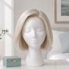 Lightweight Foam Mannequin Head for Wigs And Hats Display, Eyewear Display Model with Stable Base Glasses Headwear Styling Photography