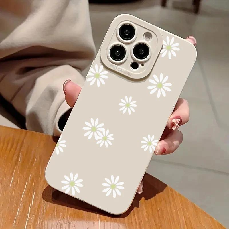 Wildflower And Small White Dots Graphic Case For iPhone 15 Pro Max Cases iPhone 14 13 12 11 XS XR X 7 8 Plus Soft Bumper Cover