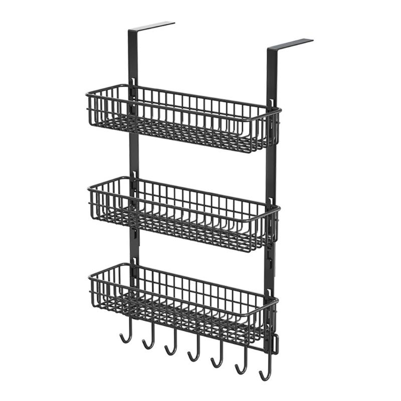 Wall Mount Or Over The Door 30cm Wide Kitchen Storage Shelf In Strong Metal Construction