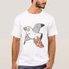 Funny Seagull Flying Off With Pizza Slice T Shirt Vintage Washed Designer Clothes Fashion Unisex Graphic Soft Breathable