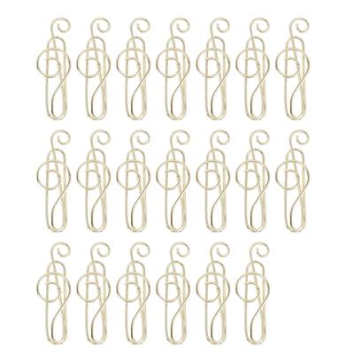 20Pcs Musical Note Paperclip Music   Shape Creativity Modeling Metal Craft Supplies