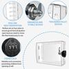 Wall Mounted Clear Thermostat Lock Box with Combination Lock and Screws Set for Safe Temperature Control in Shared Space