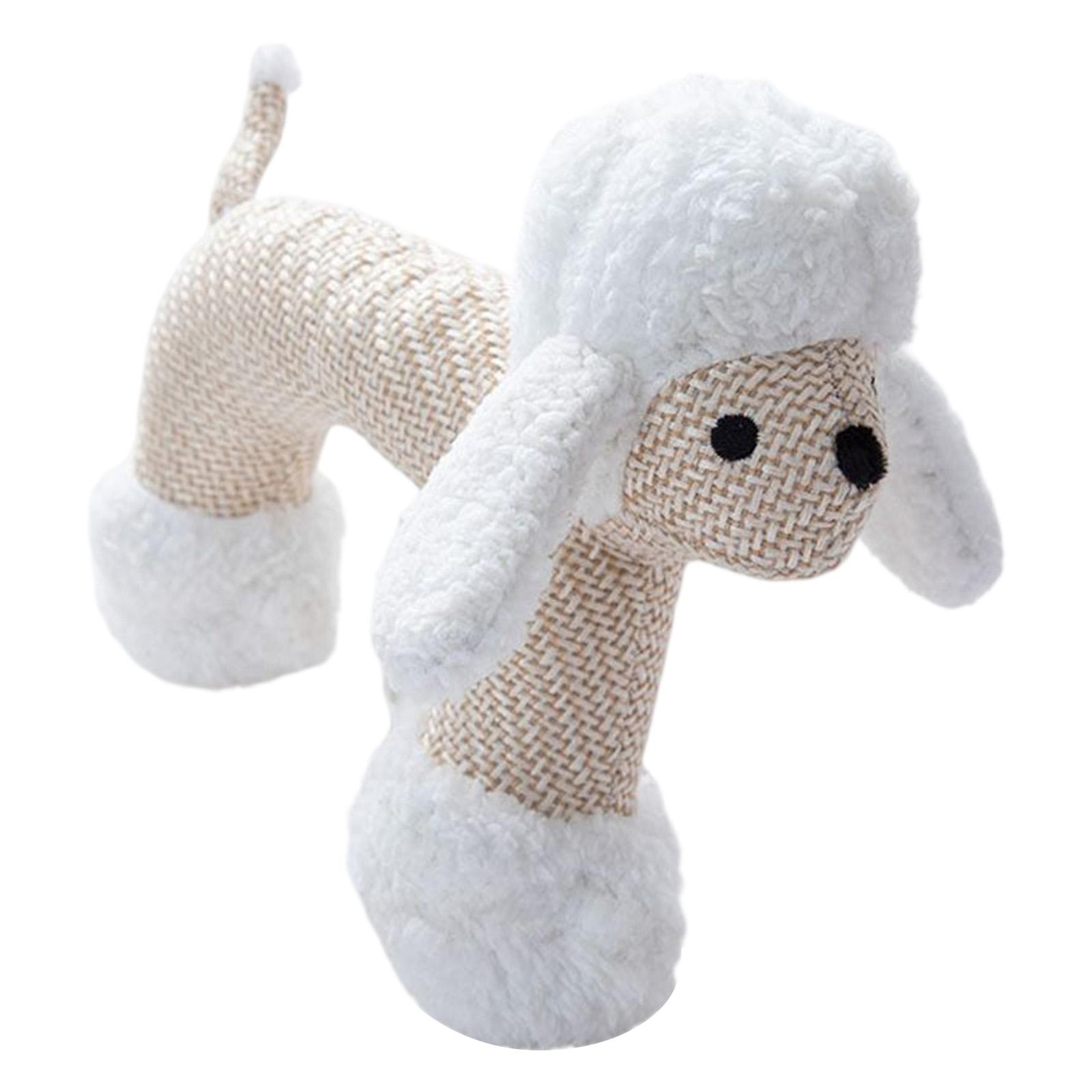 

Squeaky Dog Grinding Teeth Bite Resistant Interactive Squeak Puppy Dogs Accompanying Soft Pets Supplies белый