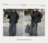 Girls' Stylish Korean Leather Jacket - 2025 Autumn/Winter Padded Coat for Big Kids