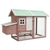 VidaXL Chicken Coop Moka 170x81x110 Cm Solid Pine and Fir Wood