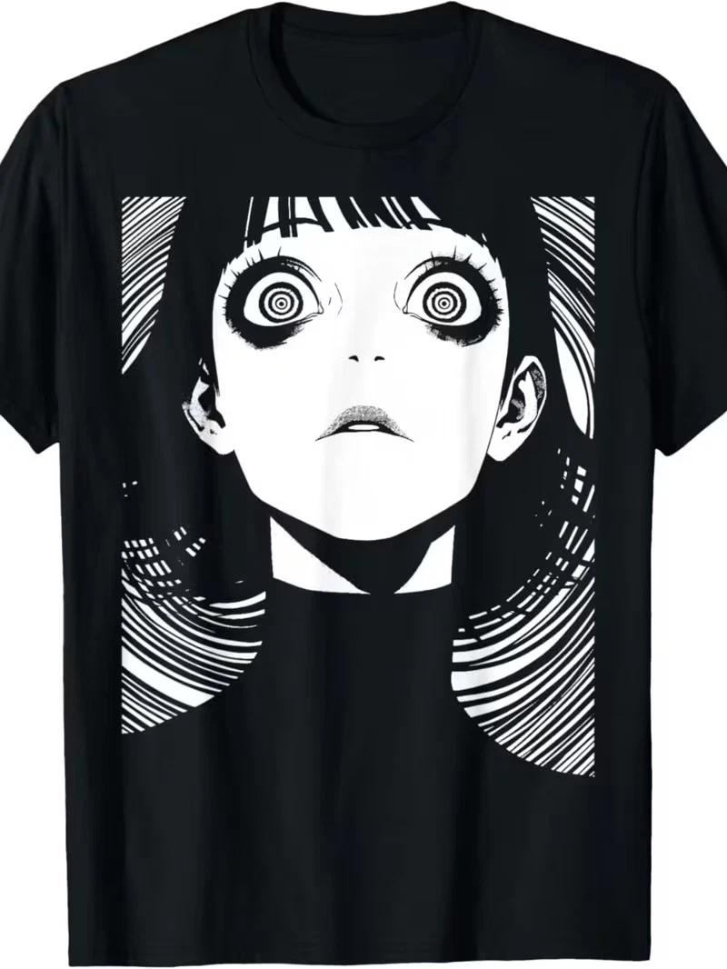 Men s EWH Horror Anime Manga | Japanese style Horror Cute Gothic T-shirt, suitab M
