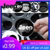 Pour Jeep 4 pièces 56/60mm Cache-moyeu Autocollant Emblème de Voiture Badge Décoration Pour Jeep jk Compass Cherokee Gladiator Patriot Liber