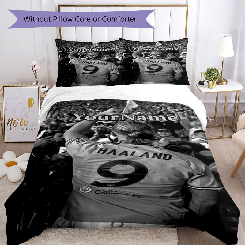 Haaland 239 Customize your name Bedding Set Breathable Duvet Cover with Pillowcases Home Decoration Birthday Gift
