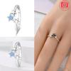 Exquisite Original  Copper Open Flower Butterfly Leaf Ring Women Blue Zirconia Star Heart Ring Jewelry Accessory Fine Gifts