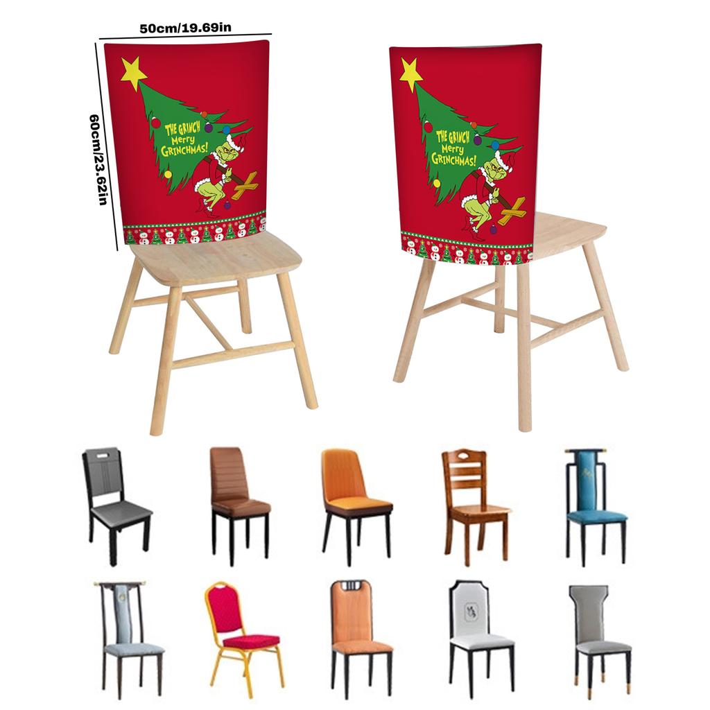 Christmas Chair Back Covers Gnome Chair Covers Xmas Dining Chair Covers For Home Kitchen Dining Room Decor,Not Elastic,19.6in*23.6in