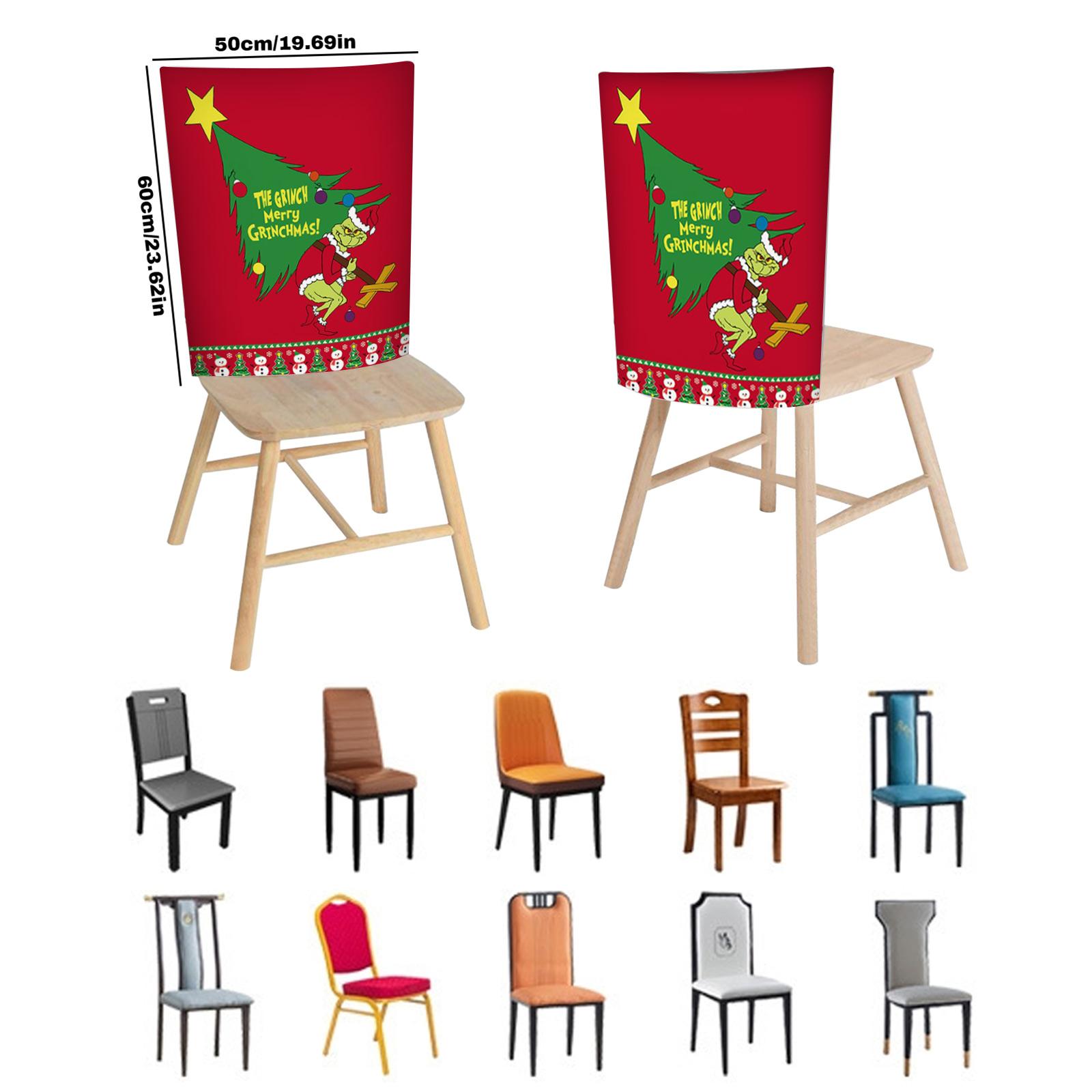 

Christmas Chair Back Covers Gnome Chair Covers Xmas Dining Chair Covers For Home Kitchen Dining Room Decor,Not Elastic,19.6in*23.6in One Size