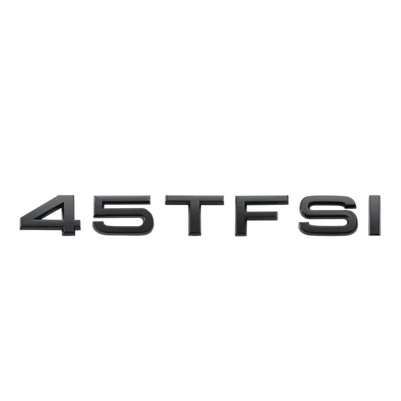 30TFSI 35TFSI 40TFSI 45TFSI 50TFSI 55TFSI Cromo Argento Lettere Emblema Distintivo Logo Baule Auto Adesivo per Audi A4 A5 A6 Q3 Q5 Q7