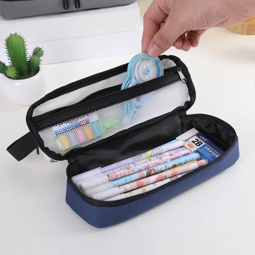 Multi Layer Pen Pouch Large Capacity Pencil Case Personality Makeup Storage Bag  Office Supplies